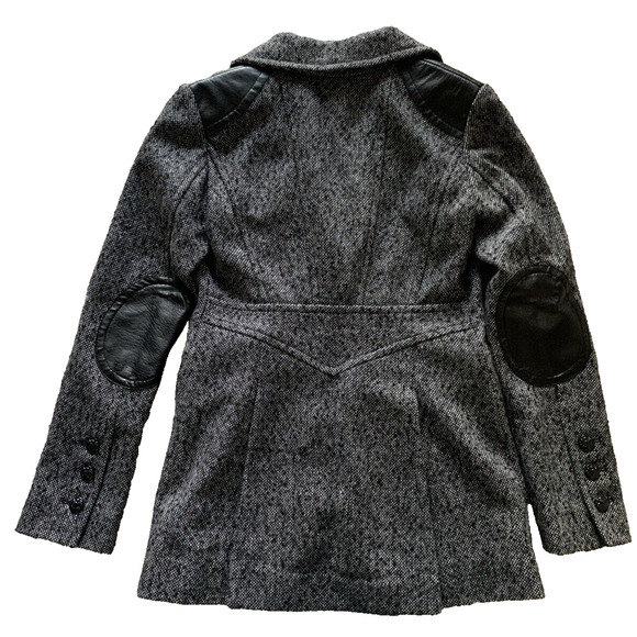 Guess Los Angeles 1981 Blazer Womens Small Leather Trim Wool Hipster Sports Coat - Picture 6 of 16